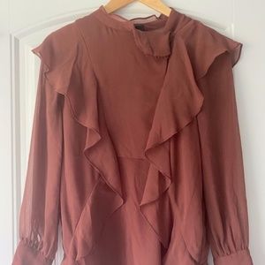 Designer Dark Berry Sheer Blouse